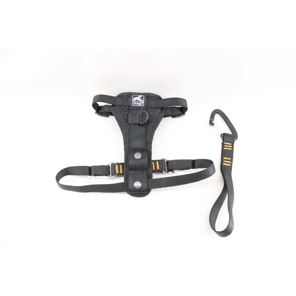 Kurgo‎ Dog Smart Seatbelt and Walking Harness Black Size Medium